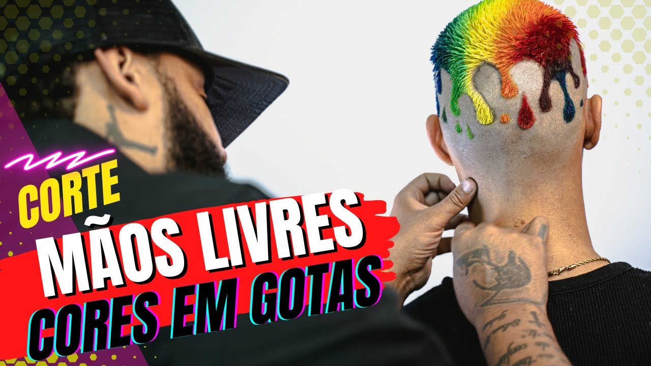 Corte Mãos Livres - Cores em Gotas - Produção para Barbeiros
